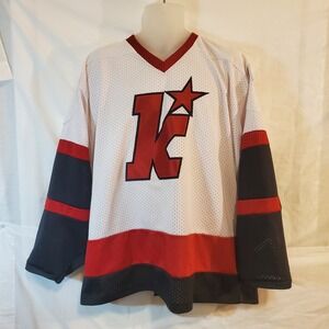 k1 Sportswear Hockey Players Jersey Red White Black Stuhlmann #14 Size Medium